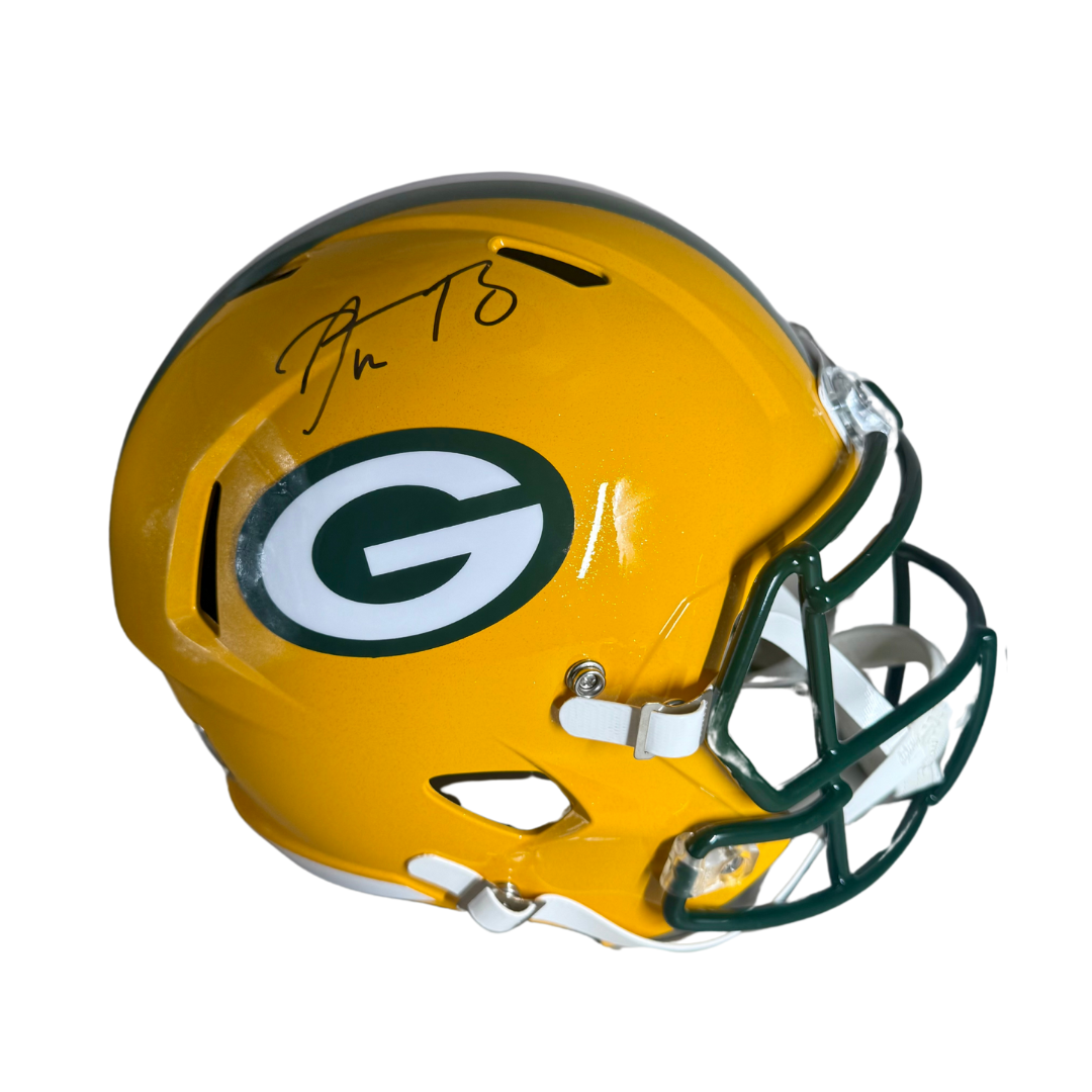 Casco firmado por Aaron Rodgers