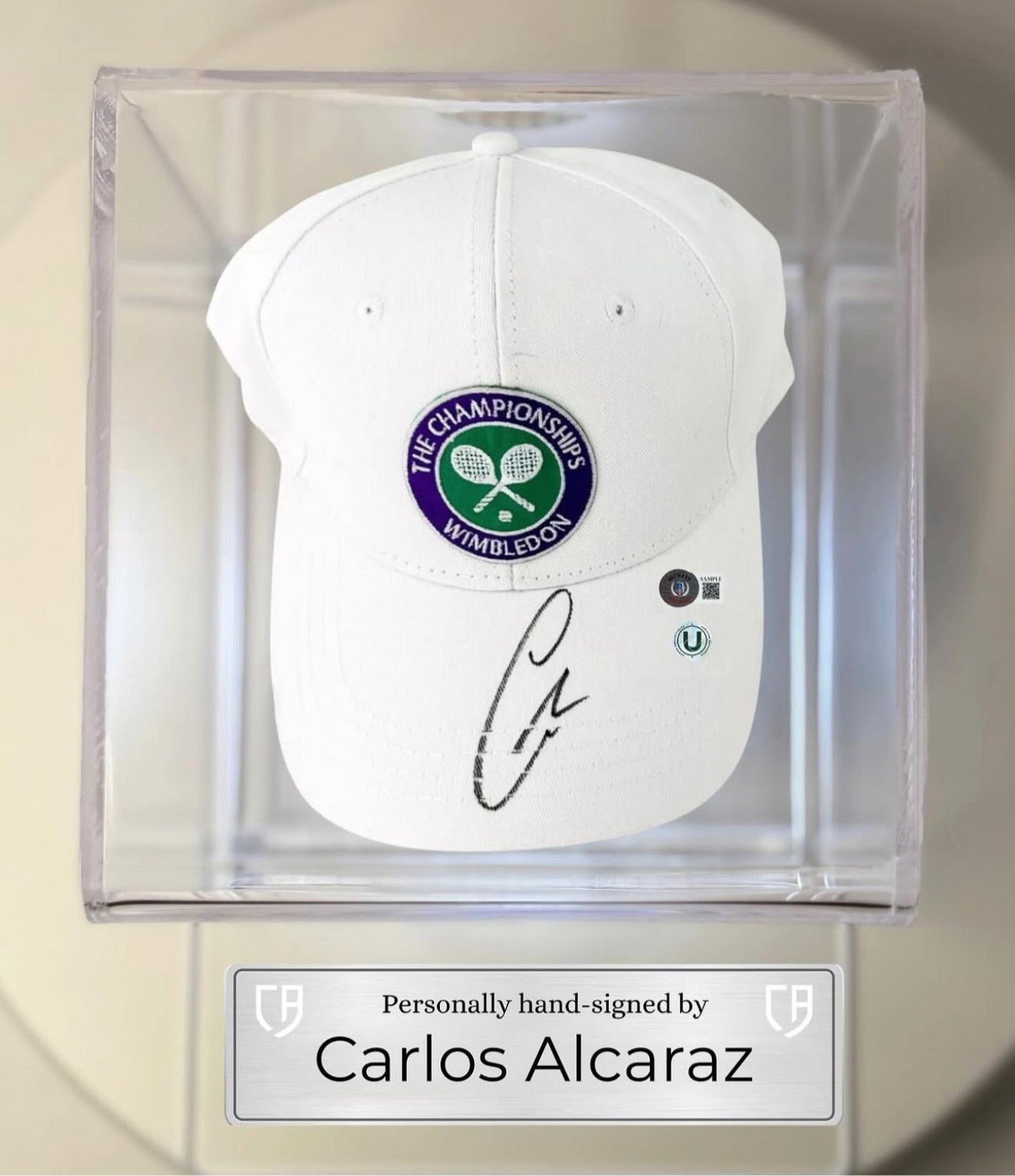 Gorra autografiada por Carlos Alcaraz - Wimbledon