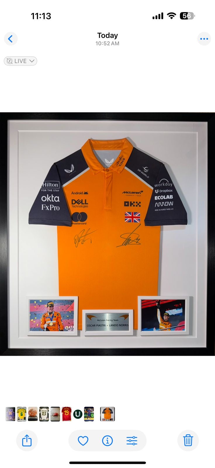 Team jersey autografiada por Lando Norris y Oscar Piastri – McLaren F1
