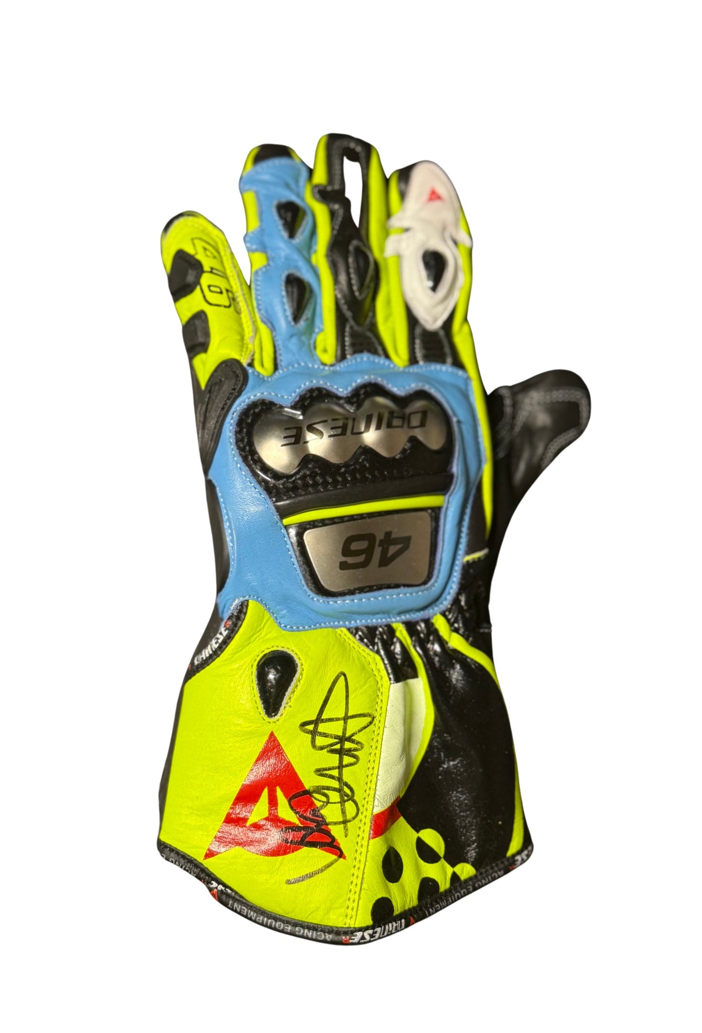 Guante autografiado por Valentino Rossi