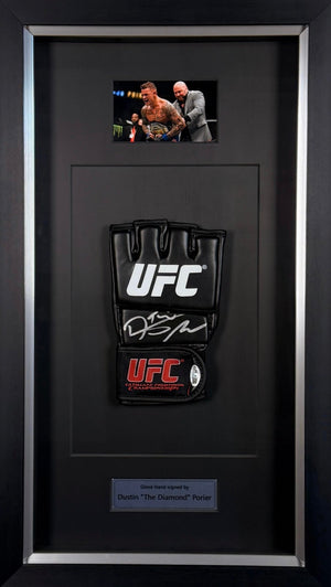 Dustin Poirier - Guante Autografiado Negro UFC