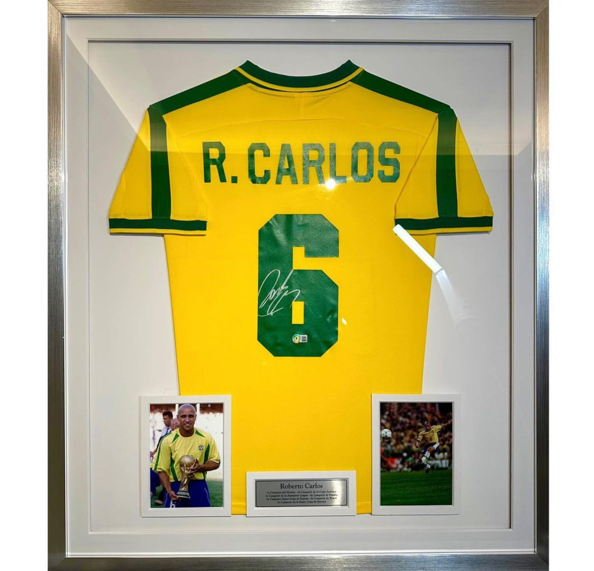 Jersey de Brasil Autografiado por Roberto Carlos
