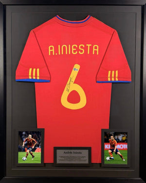 Andrés Iniesta - Jersey Autografiada España Roja 2010