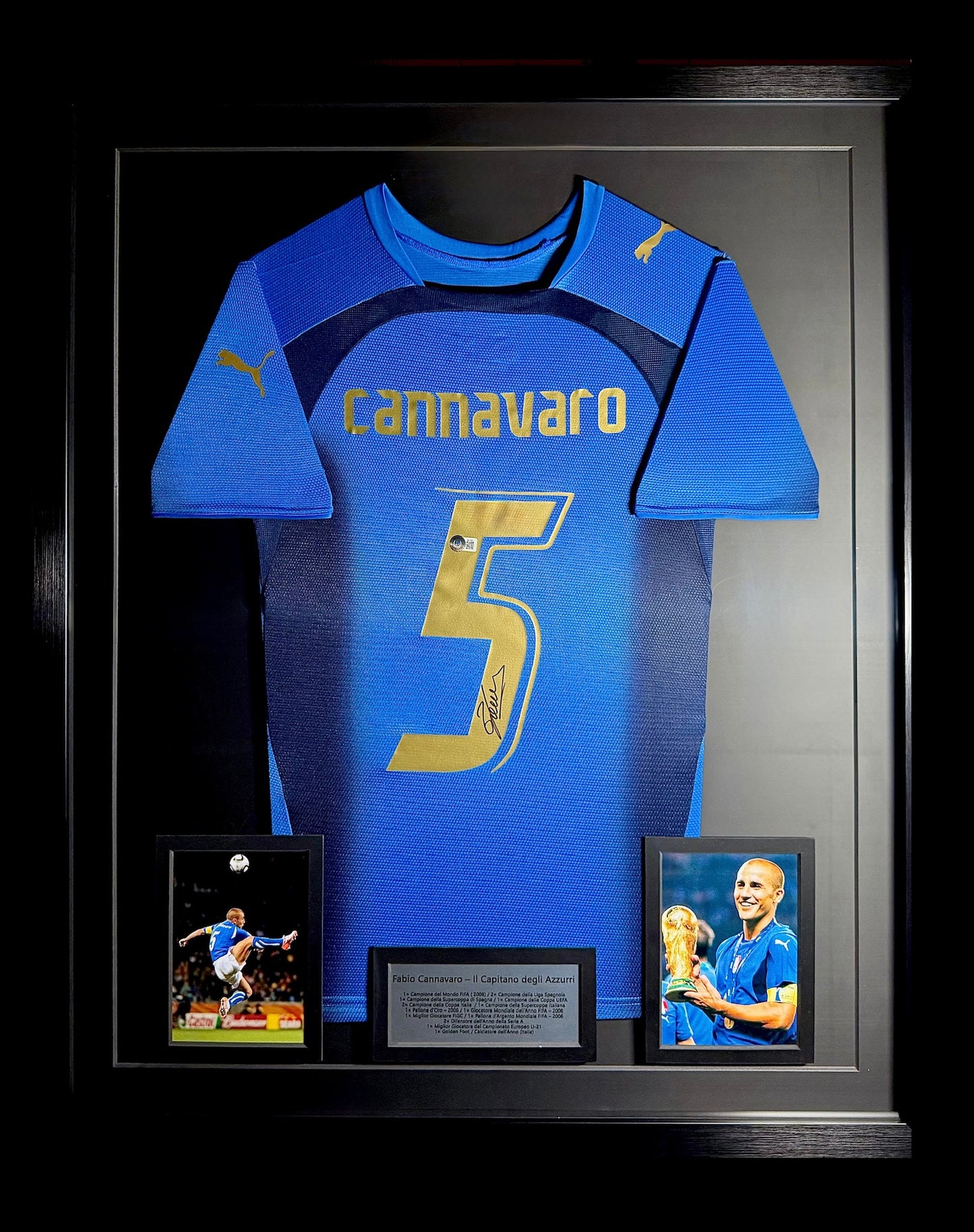 Camisola de Italia 2006 autografiada por Fabio Cannavaro