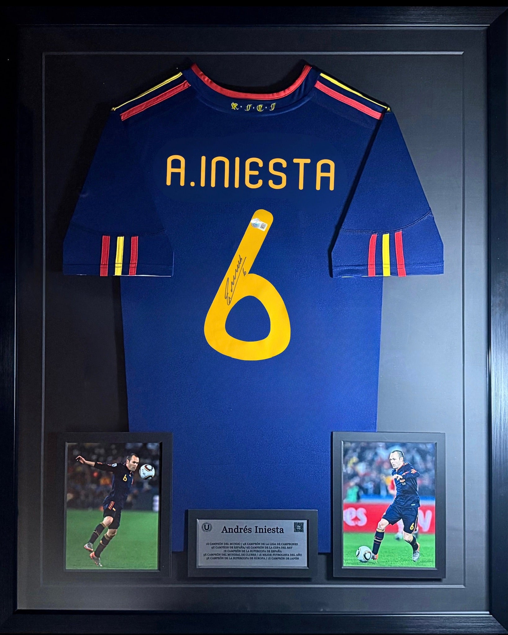 Andrés Iniesta - Jersey Autografiada España Azul 2010