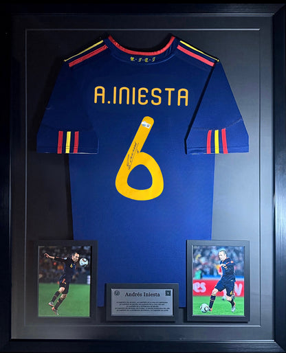 Andrés Iniesta - Jersey Autografiada España Azul 2010