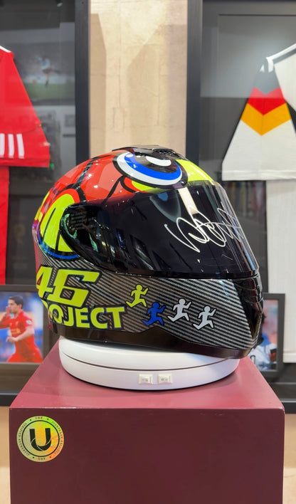 Valentino Rossi - Casco Tamaño Real Autografiado VR46 Racing Team