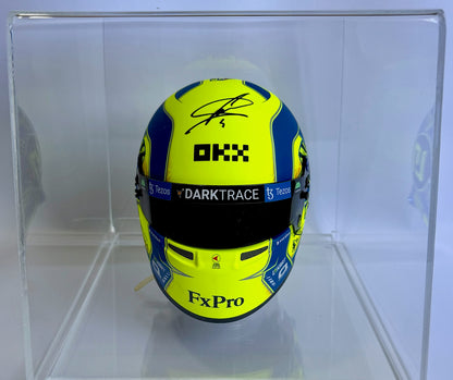 Mini casco de Fórmula 1 autografiado por Lando Norris
