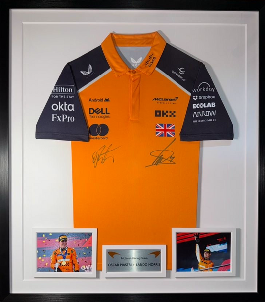Team jersey autografiada por Lando Norris y Oscar Piastri – McLaren F1
