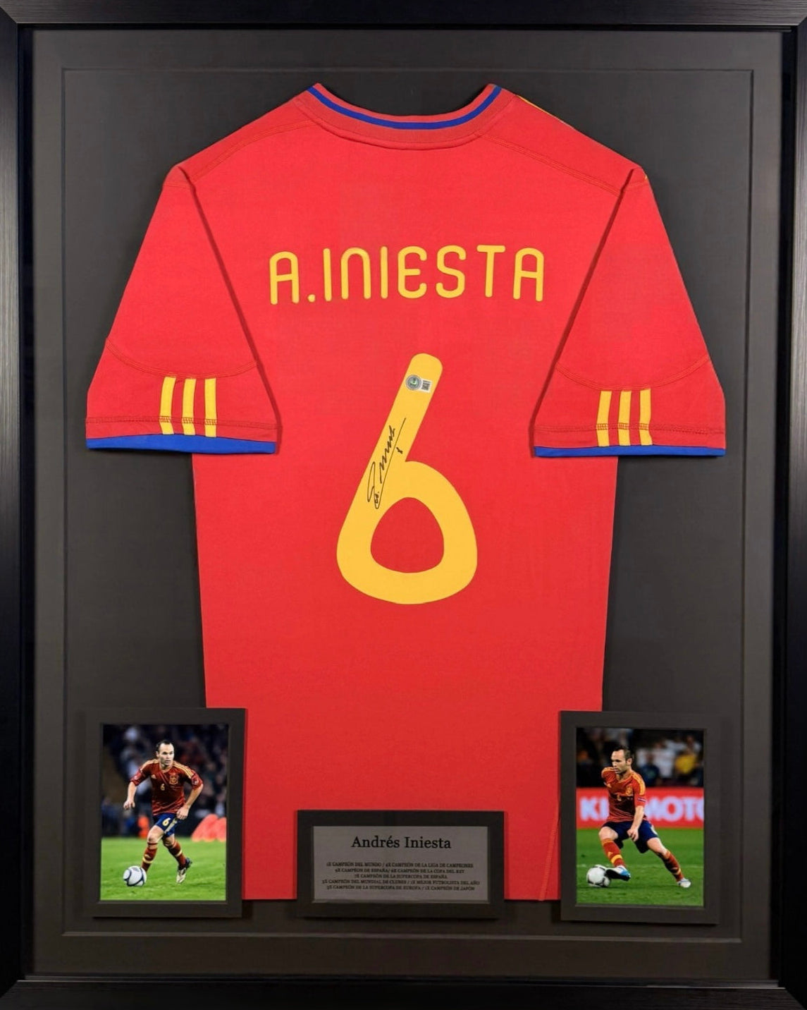 Andrés Iniesta - Jersey Autografiada España Roja 2010