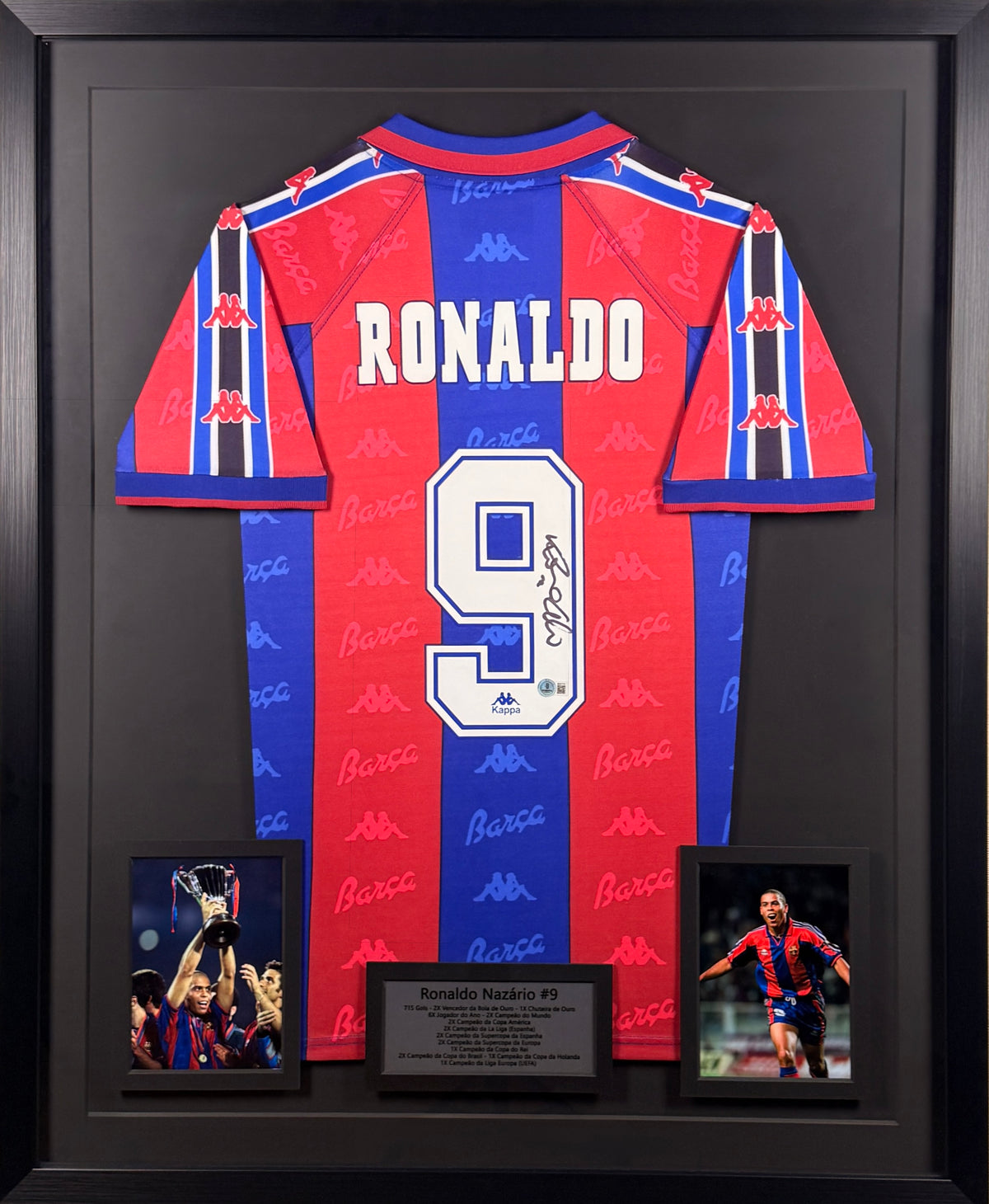 Ronaldo Nazario - Jersey Autografiada Barcelona