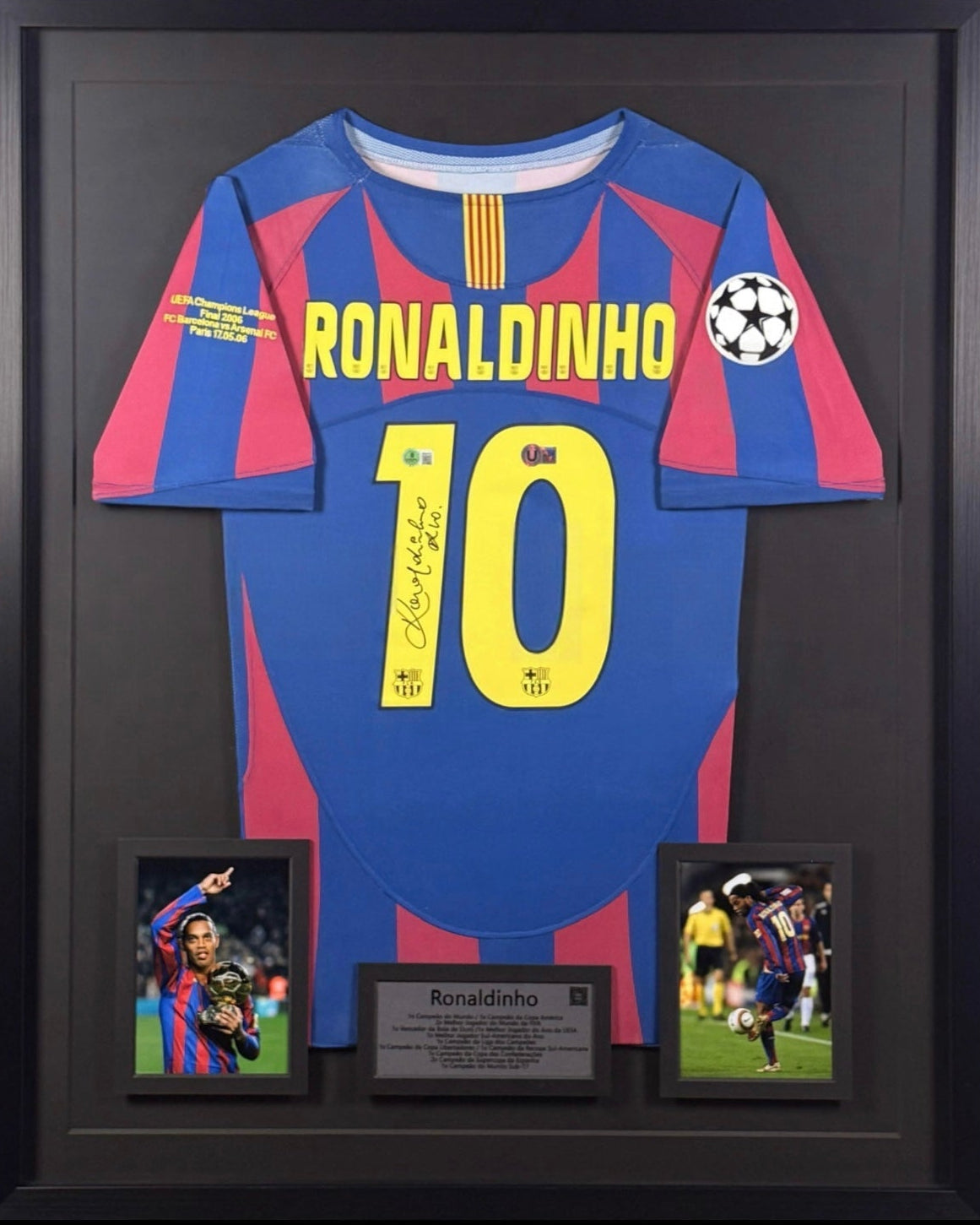 Ronaldinho - Jersey Autografiada FC Barcelona