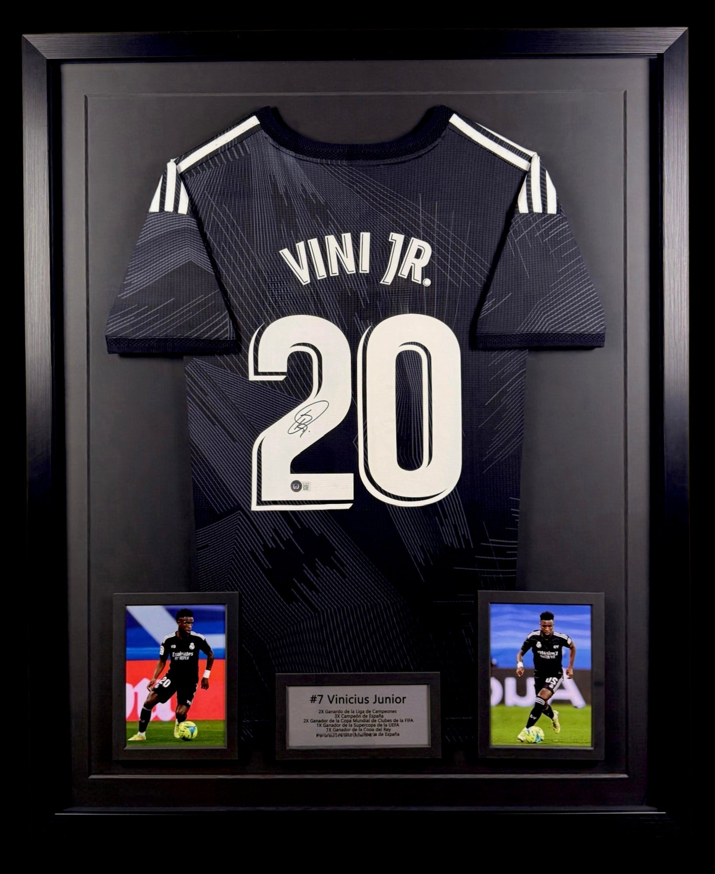 Vinicius Jr. - Jersey Autografiada Real Madid Negra