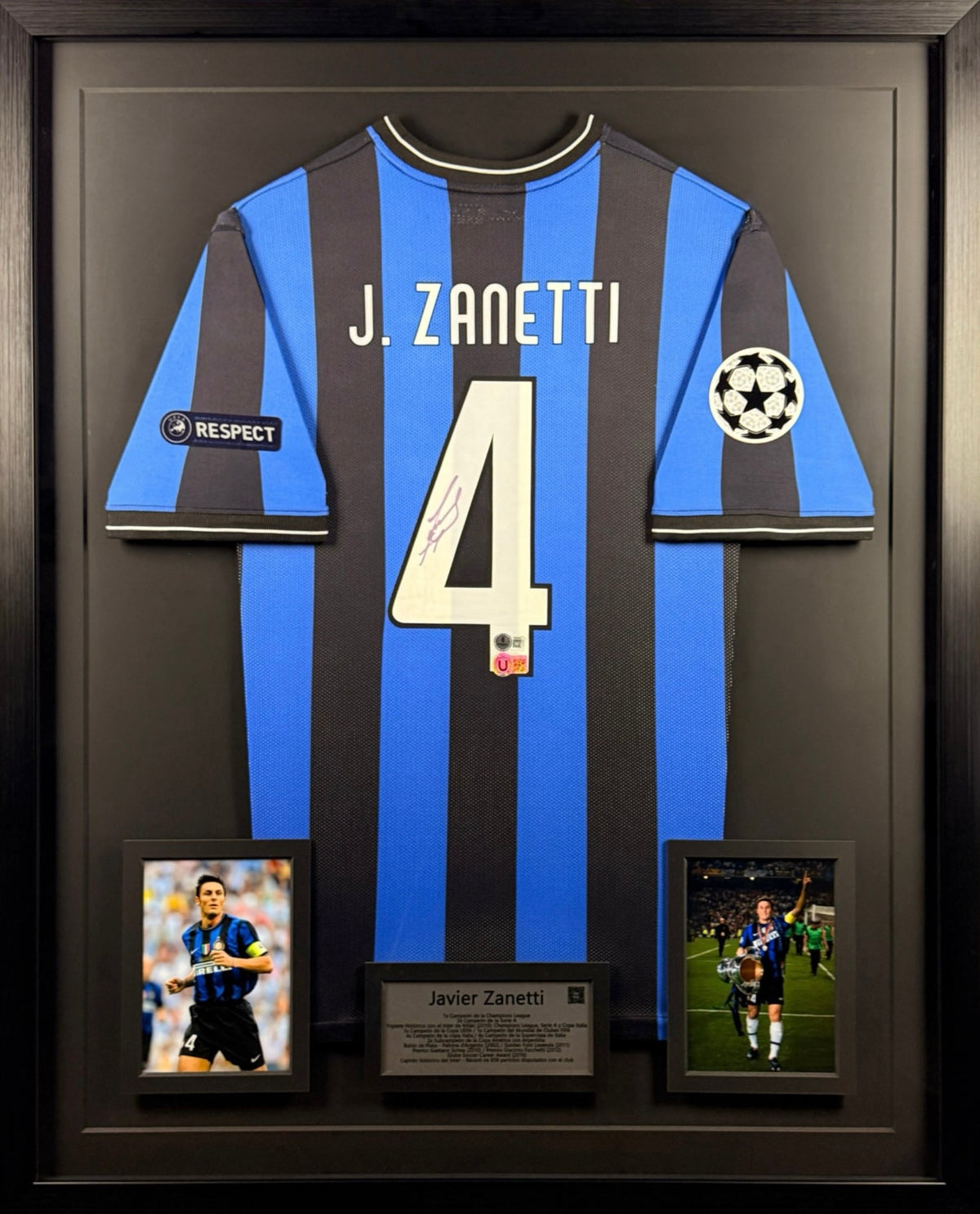Javier Zanneti  - Jersey Autografiado Inter de Milán