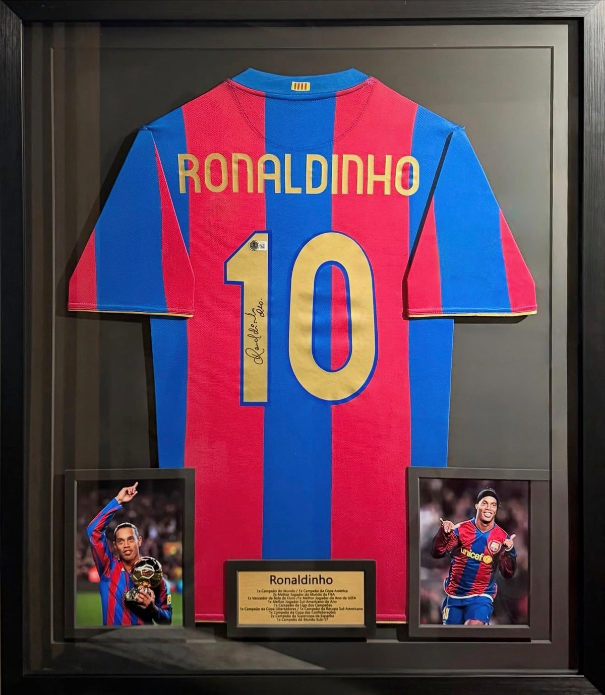 Ronaldinho - Jersey Autografiada FC Barcelona