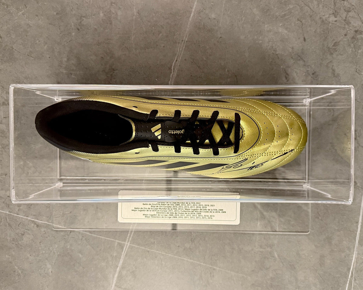Lionel Messi - Taco Autografiado - Dorado